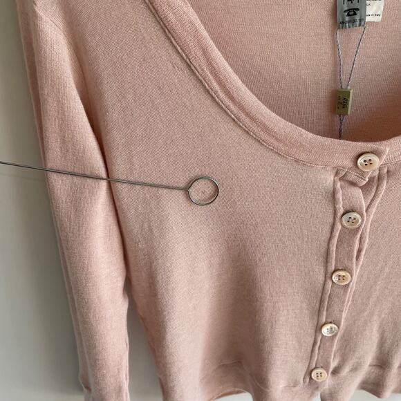 KristenseN Du Nord Sweater Womens Soft Pink Cardigan Size‎ XL Quiet Luxury Nwt - Picture 10 of 12